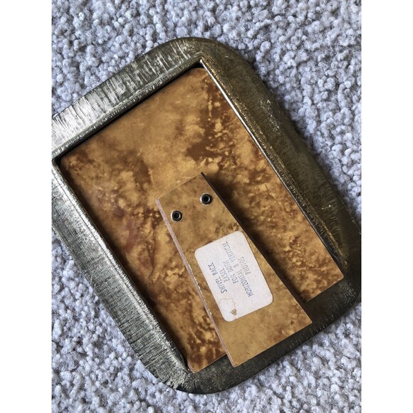 VTG The Bucklers Inc 5th Ave NY Enamel Picture Photo Frame 5x7” Swivel Back - Picture 2 of 3